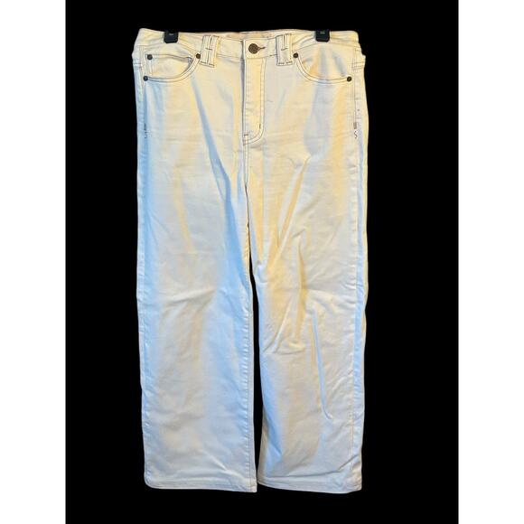 Soft Surroundings Jeans Womens 8 Ivory/Cream (see Pics) Denim Straight Leg - Picture 1 of 8